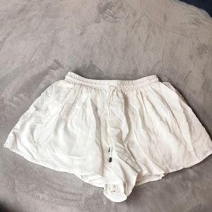 Flowy white shorts